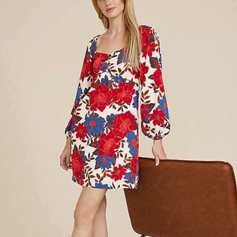 Maurices Floral Sweetheart Babydoll Mini Dress - M